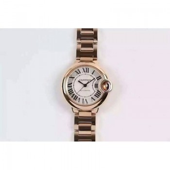 Cartier Ballon Bleu Dames W6920096 Or rose Cadran argenté