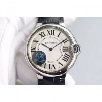 Cartier Ballon Bleu Acier inoxydable Cadran blanc