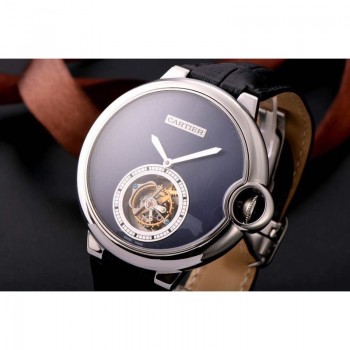 Cartier Ballon Bleu Tourbillon Acier inoxydable Cadran bleu Tourbillon 