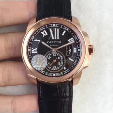 Calibre de Cartier W7100039 42MM Or rose Cadran noir