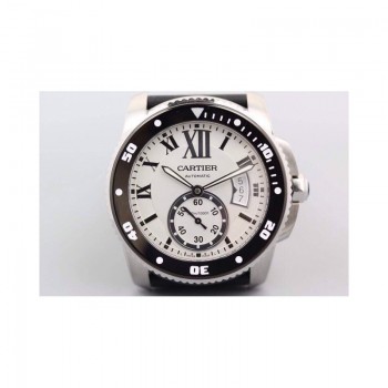 Cartier Diver Acier inoxydable Cadran blanc