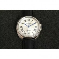 Cartier Cle 40MM Acier inoxydable Cadran blanc