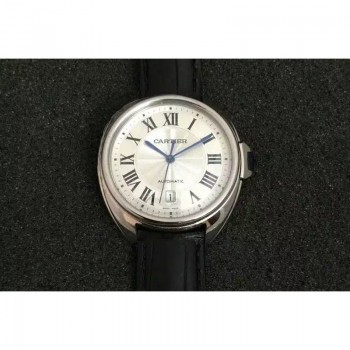 Cartier Cle 40MM Acier inoxydable Cadran blanc