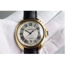 Cartier Cle 40MM Or jaune Cadran blanc