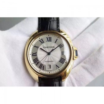 Cartier Cle 40MM Or jaune Cadran blanc