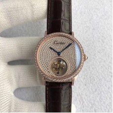 Cartier Rotonde Tourbillon Or rose & Diamants diamant Dial Tourbillon 