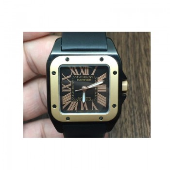 Cartier Santos 100 33MM PVD Cadran noir