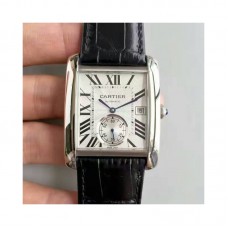 Cartier Tank W5330003 Acier inoxydable Cadran blanc