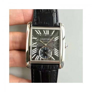 Cartier Tank W5330004 Acier inoxydable Cadran noir