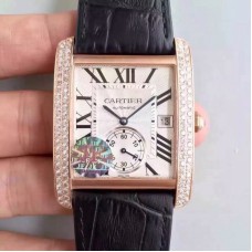 Cartier Tank WGTA0014 Or rose & Diamants Blanc & Cadran noir