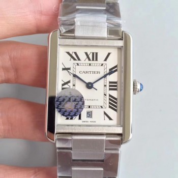 Cartier Tank Solo XL Automatic W5200028 Acier inoxydable Cadran blanc