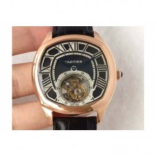 Drive De Calibre de Cartier Tourbillon W4100013 Or rose Cadran noir Tourbillon