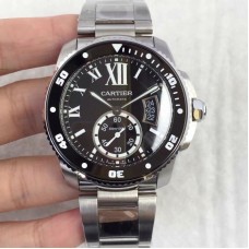 De Cartier Diver W7100057 42MM Acier inoxydable Cadran noir