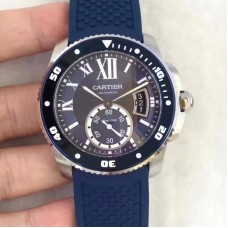 De Cartier Diver WSCA0011 42MM Acier inoxydable Cadran bleu