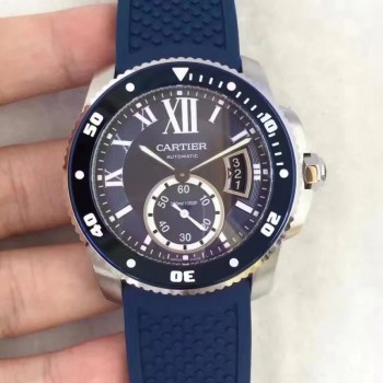 De Cartier Diver WSCA0011 42MM Acier inoxydable Cadran bleu