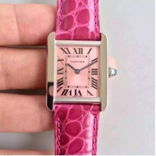 Cartier Tank Solo Dames W5200001 27MM x 34MM Acier inoxydable Cadran rose Quartz 