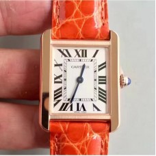 Cartier Tank Solo Dames W5200003 27MM x 34MM Or rose Cadran blanc Quartz 