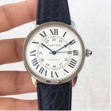 Ronde Solo De Cartier W6701010 42MM Acier inoxydable Cadran blanc