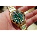 Réplique Montre Rolex GMT Master II En Or Jaune 18 Carats Avec Cadran Vert 116718LN