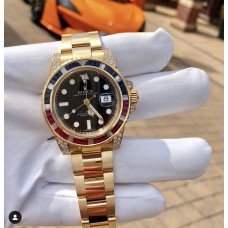 Réplique Montre Rolex GMT-Master II Or Jaune 116758 SARU