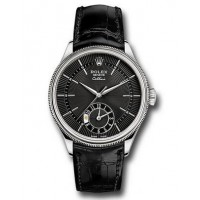 Réplique montre Rolex Cellini Dual Time Or Blanc 50529 BKBK