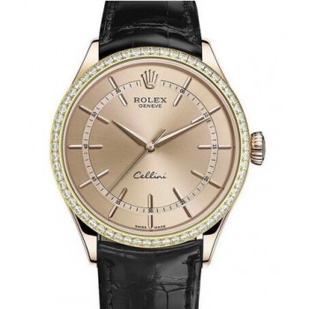 Réplique Montre Rolex Cellini Time Everose Gold 50705RBR