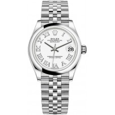 Réplique Rolex Datejust 31 Oystersteel Bracelet Jubilee Cadran Blanc m278240-0004