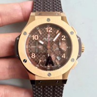 Réplique Hublot Big Bang Cappuccino 301PC1007RX Cadran en fibre de carbone brun or rose