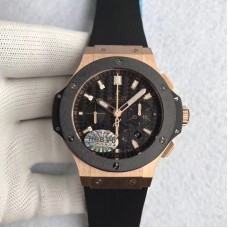 Réplique Hublot Big Bang Chronograph 301.PM.1780.RX Cadran en fibre de carbone en or rose