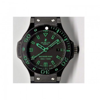 Réplique Hublot Big Bang King Green Magic Ceramic Black Dial