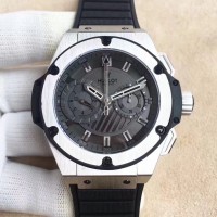 Réplique Hublot Big Bang King Power Foudroyante 715.CI.1110.RX cadran noir en acier inoxydable