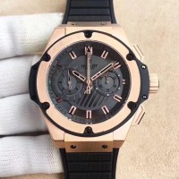 Réplique Hublot Big Bang King Power Foudroyante Gold 715.PX.1128.RX Rose Gold Black Dial