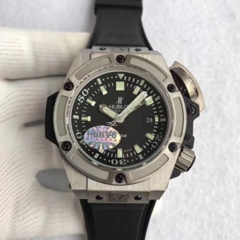 Réplique Hublot Big Bang King Power Musee Oceanographique Monaco 731.NX.1190.RX Titanium Black Dial