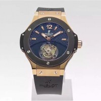 Réplique Hublot Big Bang Tourbillon Solo Bang 305.PM.131.RX Cadran en fibre de carbone en or rose