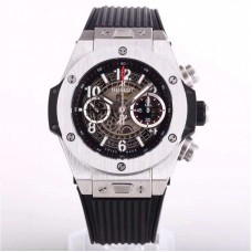 Réplique Hublot Big Bang Unico Magic Sapphire 411.JX.1170.RX cadran squelette en acier inoxydable