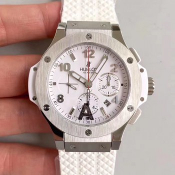 Réplique Hublot Big Bang en acier inoxydable cadran blanc