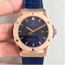 Réplique Hublot Classic Fusion Blue King Gold 511.OX.7180.LR Rose Gold Blue Dial