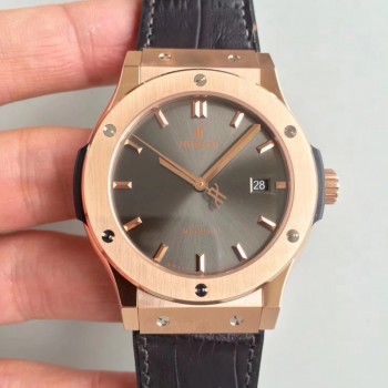 Réplique Hublot Classic Fusion Grey King Gold 511.OX.7081.LR Cadran Gris Or Rose