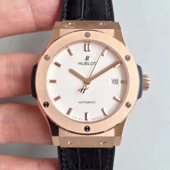 Réplique Hublot Classic Fusion King Gold Opalin 511.OX.2611.LR Cadran blanc en or rose