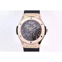 Réplique Hublot Classic Fusion Prototype en acier inoxydable cadran squelette noir squelette suisse