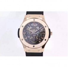 Réplique Hublot Classic Fusion Prototype en acier inoxydable cadran squelette noir squelette suisse