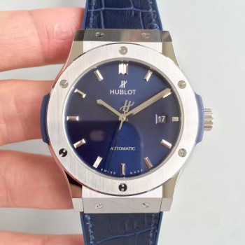 Réplique Hublot Classic Fusion Titanium Blue 511.NX.7170.LR Titanium Blue Dial