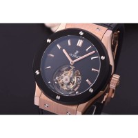 Réplique Hublot Classic Fusion Tourbillon Or Rose Cadran Noir