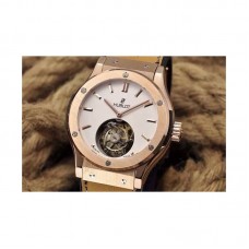 Réplique Hublot Classic Fusion Tourbillon Or Rose Cadran Blanc