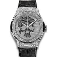 Réplique Hublot Classic Fusion Titanium Skull Full Pave 511.NX.9000.LR.1704.SKULL