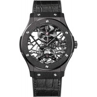 Réplique Hublot Classic Fusion Skeleton Tourbillon All Black 45mm 505.CM.0140.LR