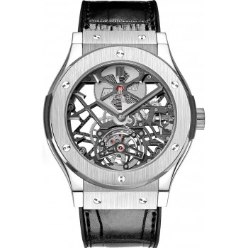 Réplique Hublot Classic Fusion Squelette Tourbillon Titane 45mm 505.NX.0170.LR