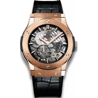 Réplique Hublot Classic Fusion squelette ultra-fin King Gold 45mm 515.OX.0180.LR