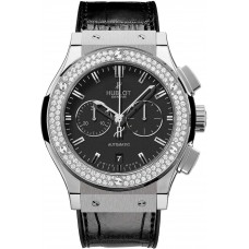 Réplique Hublot Classic Fusion Chronographe Titane Diamants 45mm 521.NX.1170.LR.1104