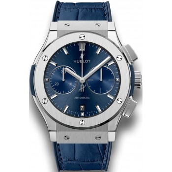 Réplique Hublot Classic Fusion Bleu Chronographe Titane 45mm 521.NX.7170.LR